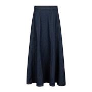 Mørkeblå Neo Noir Raya Denim Skirt Skjørt