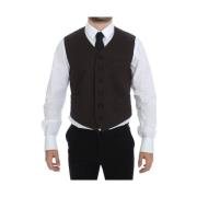 Elegant Brun Bomullsblandingsvest