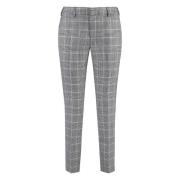 Houndstooth Virgin Wool Tailored Trousers