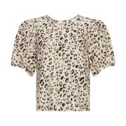 Leopardmønstret Topp - Oatmeal Leo