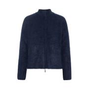 Marine Mohair Glidelås Cardigan Jakke