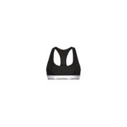 Svart Bomull Racerback Bralette