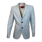 Slim Fit Stretch Blazer med Fin Struktur