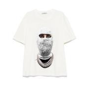 Future Mask Print Bomull T-skjorte