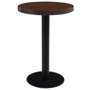 vidaXL Bistrobord mørkebrun 60 cm MDF