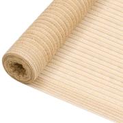 vidaXL Skjermnett beige 1,5x10 m HDPE 75 g/m²