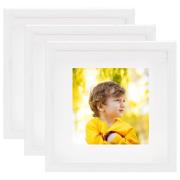 vidaXL 3D fotoboksrammer 3 stk hvit 28x28 cm for 20x20 cm bilde