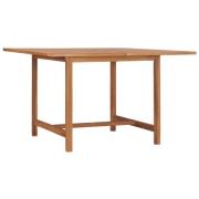 vidaXL Hagebord 120x120x75 cm heltre teak