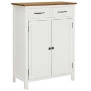 vidaXL Skoskap 76x37x105 cm heltre eik