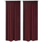 Bordeaux energisparende gardiner dobbelt lag 2 stk 140 x 245 cm