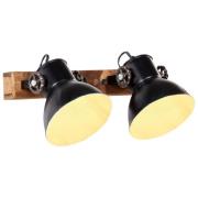 vidaXL Industriell vegglampe svart 45x25 cm E27