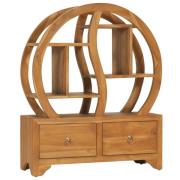 vidaXL Skap med yin yang hylle 68x26x83 cm heltre teak