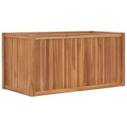 vidaXL Høybed 100x50x50 cm heltre teak