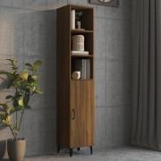 vidaXL Highboard brun eik 34,5x34x180 cm konstruert tre