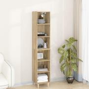 vidaXL Highboard sonoma eik 34,5x32,5x180 cm konstruert tre