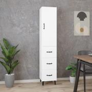 vidaXL Highboard hvit 34,5x34x180 cm konstruert tre