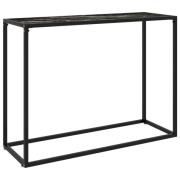 vidaXL Konsollbord svart 100x35x75 cm herdet glass