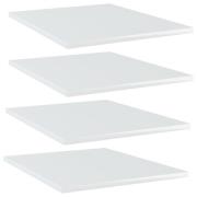 vidaXL Hylleplater 4 stk høyglans hvit 40x50x1,5 cm konstruert tre