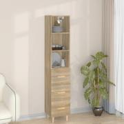 vidaXL Highboard sonoma eik 34,5x34x180 cm konstruert tre