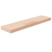 vidaXL Hylleplate 80x20x4 cm ubehandlet heltre eik