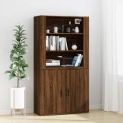 vidaXL Highboard brun eik konstruert tre