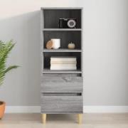 vidaXL Highboard grå sonoma 40x36x110 cm konstruert tre