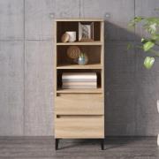 vidaXL Highboard sonoma eik 40x36x110 cm konstruert tre