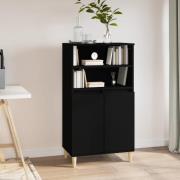 vidaXL Highboard svart 60x36x110 cm konstruert tre