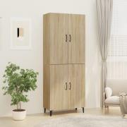 vidaXL Highboard sonoma eik 70x34x180 cm konstruert tre