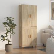 vidaXL Highboard sonoma eik 70x34x180 cm konstruert tre