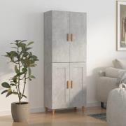 vidaXL Highboard betonggrå 70x34x180 cm konstruert tre