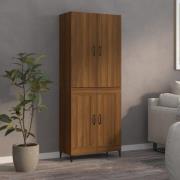 vidaXL Highboard brun eik 70x34x180 cm konstruert tre