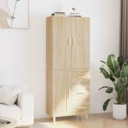 vidaXL Highboard sonoma eik 69,5x34x180 cm konstruert tre