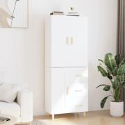 vidaXL Highboard hvit 69,5x34x180 cm konstruert tre