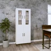 vidaXL Highboard hvit 69,5x34x180 cm konstruert tre