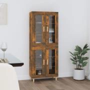 vidaXL Highboard røkt eik 69,5x34x180 cm konstruert tre