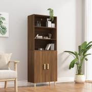 vidaXL Highboard brun eik konstruert tre