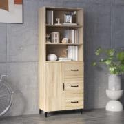 vidaXL Highboard sonoma eik konstruert tre