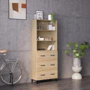 vidaXL Highboard sonoma eik konstruert tre