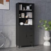 vidaXL Highboard svart konstruert tre