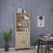 vidaXL Highboard sonoma eik konstruert tre