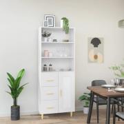 vidaXL Highboard hvit konstruert tre