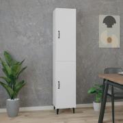 vidaXL Highboard hvit 34,5x34x180 cm konstruert tre