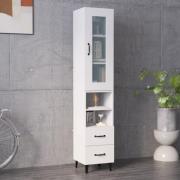 vidaXL Highboard hvit 34,5x34x180 cm konstruert tre