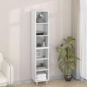 vidaXL Highboard hvit 34,5x32,5x180 cm konstruert tre