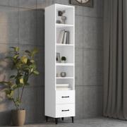 vidaXL Highboard hvit 34,5x34x180 cm konstruert tre