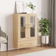 vidaXL Highboard sonoma eik 69,5x31x115 cm konstruert tre