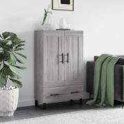 vidaXL Highboard grå sonoma 69,5x31x115 cm konstruert tre