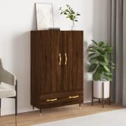 vidaXL Highboard brun eik 69,5x31x115 cm konstruert tre