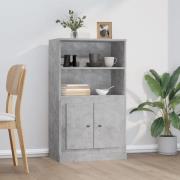 vidaXL Highboard betonggrå 60x35,5x103,5 cm konstruert tre